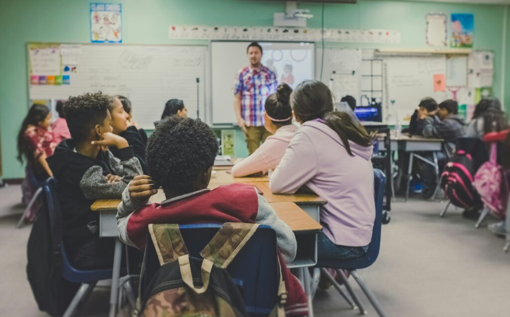 kids learning in school