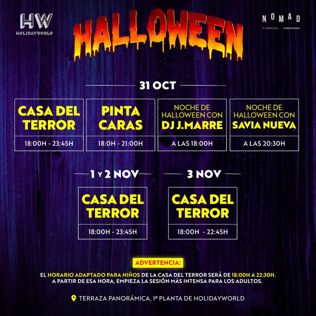 programa halloween holidayworld 2024